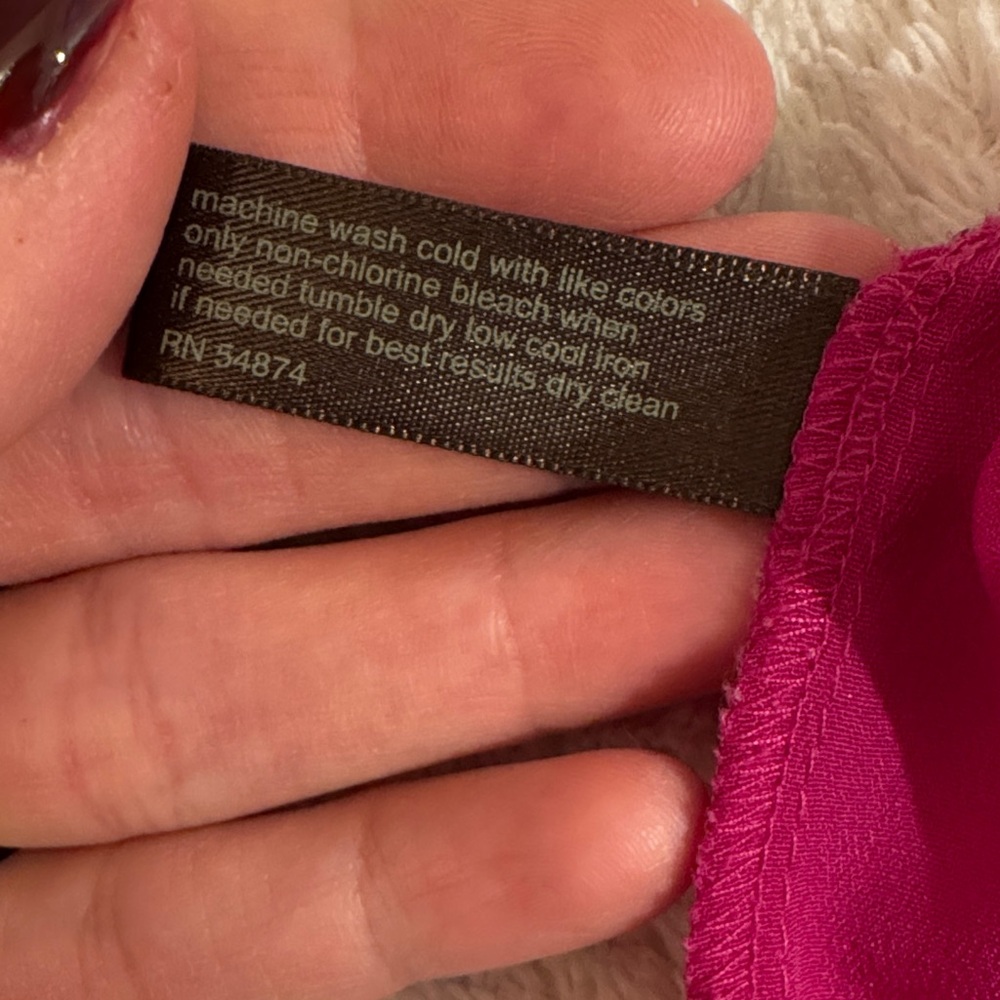The Limited Fuchsia Ruffle Front Blouse - Picture 6 of 7